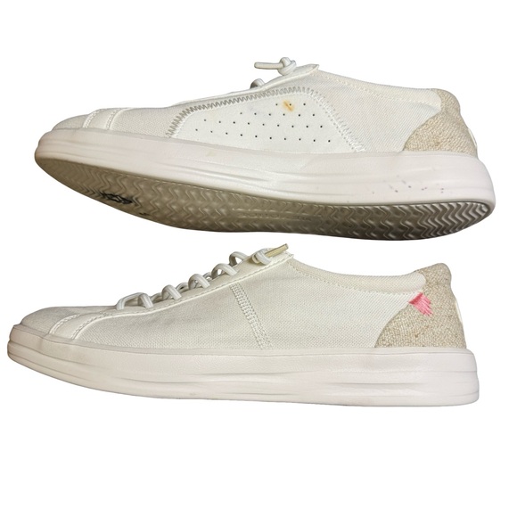 Hey Dude Karina Natural Coconut White Womens Size 9 Slip on Shoes Sneakers - Picture 2 of 8